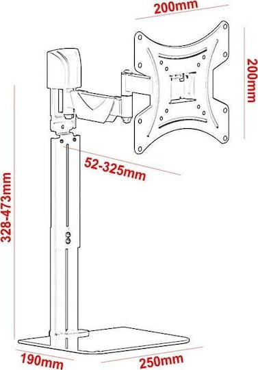 Red Eagle Flexi Настолна стойка за телевизор до 42" и 25kg