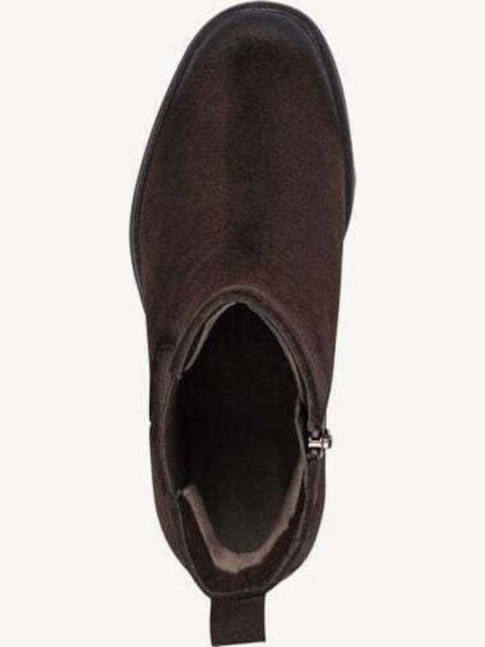 Leder Damen Stiefeletten Braun