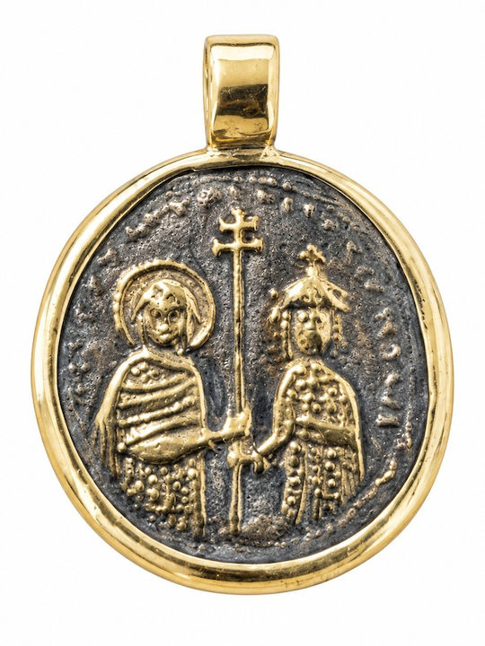 Senzio Belibasakis Charm Talisman Constantine from Gold Plated Silver