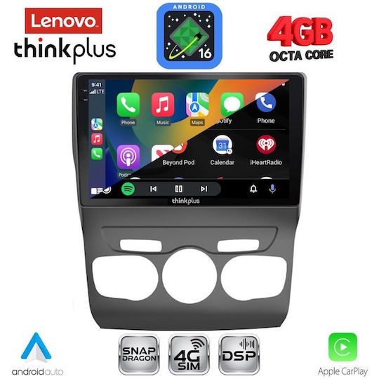 Lenovo Автомобилна Аудио Система за Citroen C4 / DS4 2011-2018 с A/C (Bluetooth/USB/Вграден Wi-Fi/GPS/Apple CarPlay/Android Auto) с Touch Screen 10"