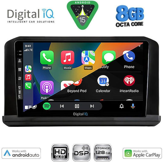 Digital IQ Автомобилна Аудио Система за Nissan Navara 2025 (Bluetooth/USB/Вграден Wi-Fi/GPS/Apple CarPlay/Android Auto) с Touch Screen 10"