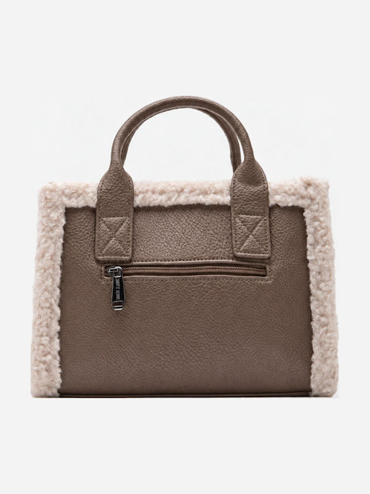 Fur Women's Handbag Crossbody Beige