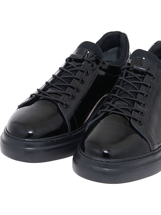 Men's Black Patent Sneakers