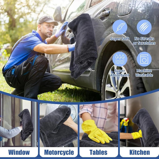 Car Wash + Drying Kit Telescopic Brush 1200gsm Microfiber Towel