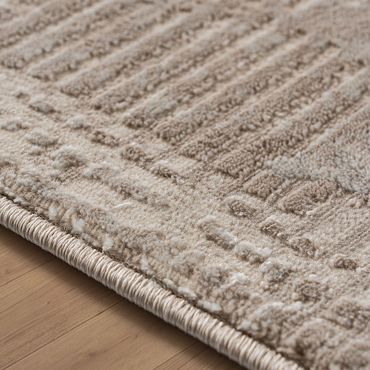 Beauty Home 9260 Rechteckiger Beiger Wohnzimmer Teppich 133x190cm