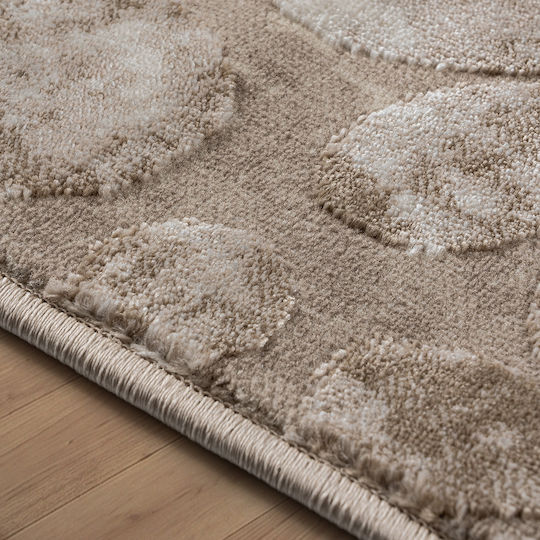 Beauty Home 9259 Rechteckiger Beiger Wohnzimmer Teppich 133x190cm