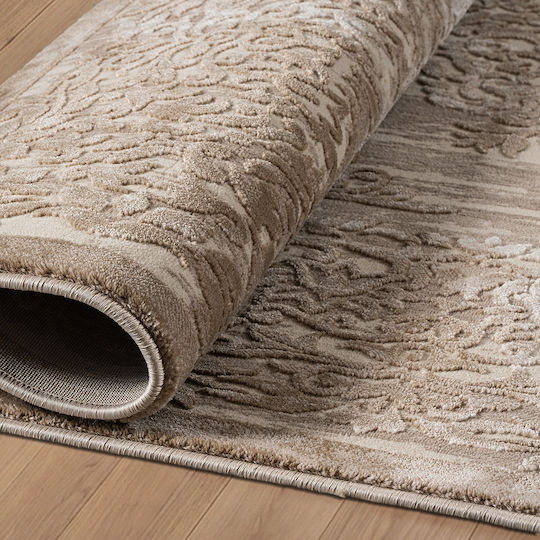 Beauty Home 9258 Rechteckiger Beiger Wohnzimmer Teppich 133x190cm