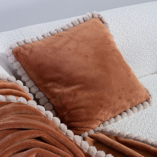 Nef-Nef Homeware Sofa Cushion Pompozia Velvet Camel 45x45cm (Various Colors)