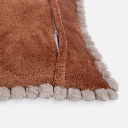 Nef-Nef Homeware Sofa Cushion Pompozia Velvet Camel 45x45cm (Various Colors)