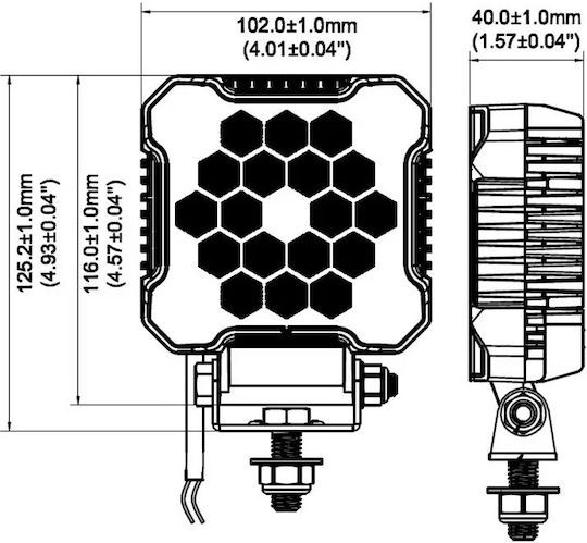 Working Lamp Mini 18led 26w 12-24v