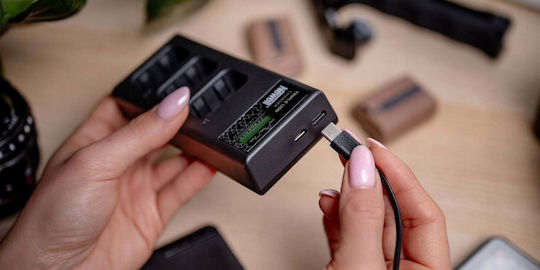 Eneride Patona Kamerabatterie Ladegerät Kompatibel mit Canon