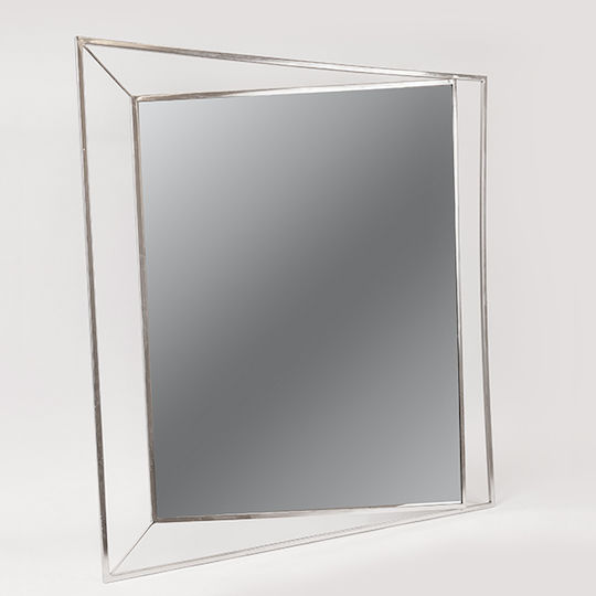 811-40015 Wandspiegel Silber 90x90cm