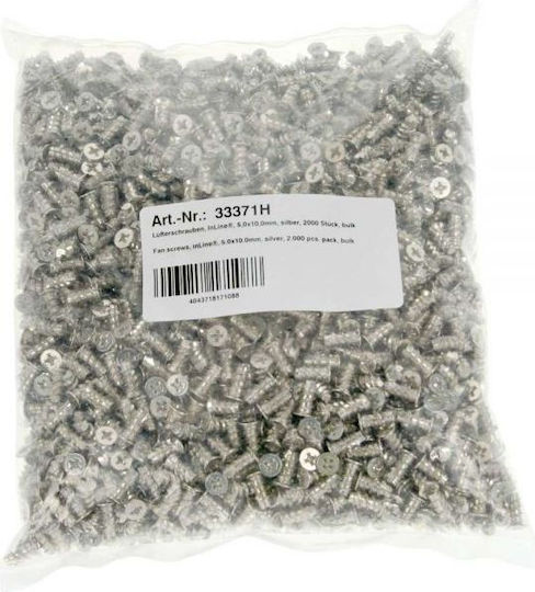 Inline Винтове За Вентилатори 5x10mm Сребристи 2000 Тeмaки 33371h