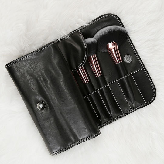 Tools for Beauty Professionell Set mit Make-up-Pinseln aus synthetischem Haar Black Rose Gold 24Stück