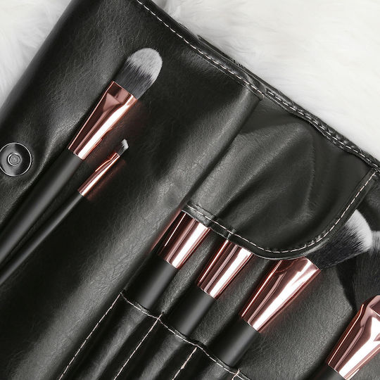 Tools for Beauty Professionell Set mit Make-up-Pinseln aus synthetischem Haar Black Rose Gold 24Stück