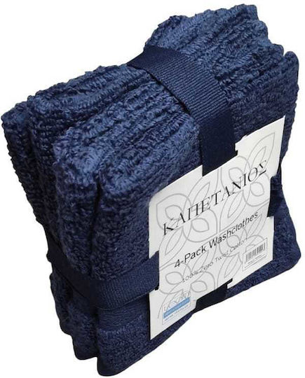 Хавлиена Кърпа Ръчно Изработена 30x30см Черна/black 4 Брой