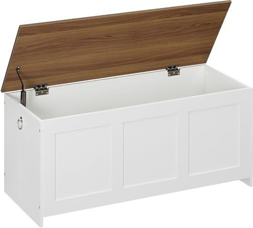 Hoobro Hölzernes Dekorative Koffer 100x40x41cm Weiß