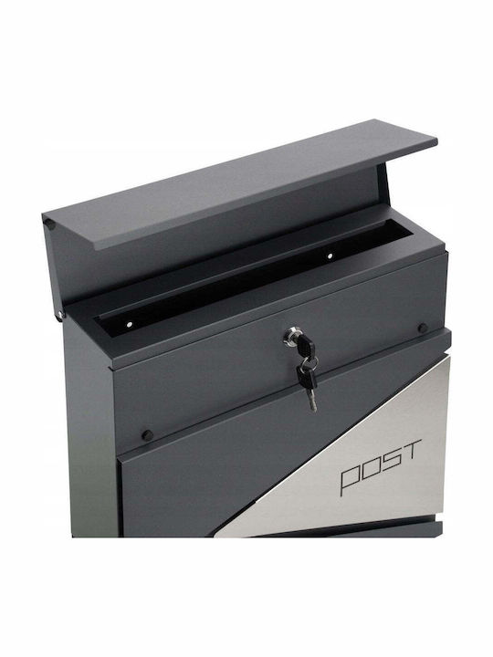 Lean Toys Cutie Poștală Pentru Exterior Din Inox Culoare Gri 37x37x10.5cm