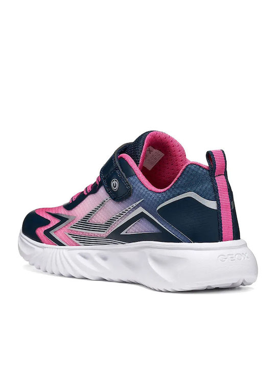 J Assister Kids Sneakers Anatomic with Hoop & Loop Closure & with Lights Blue