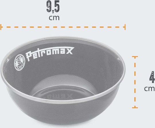 Petromax Съд За Сервиране Кръгла Емайл Черен 2 Бройки