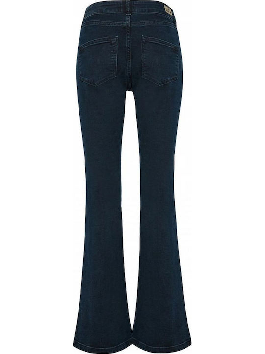 Pantaloni Jean Damă Cu Talie Joasă, Croială Bootcut