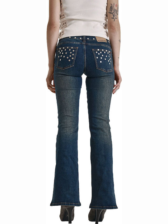 Pantaloni Jean Damă Cu Talie Joasă Cu Croi Bootcut