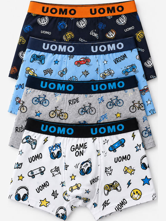 Uomo Kinderunterwäsche Set 4 Stück Mehrfarbig