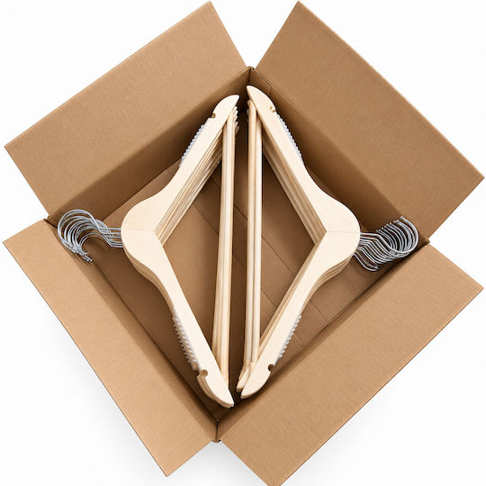 HANGERHUB Humero Kleiderbügel Für Hosen Hölzernes 20Stücke