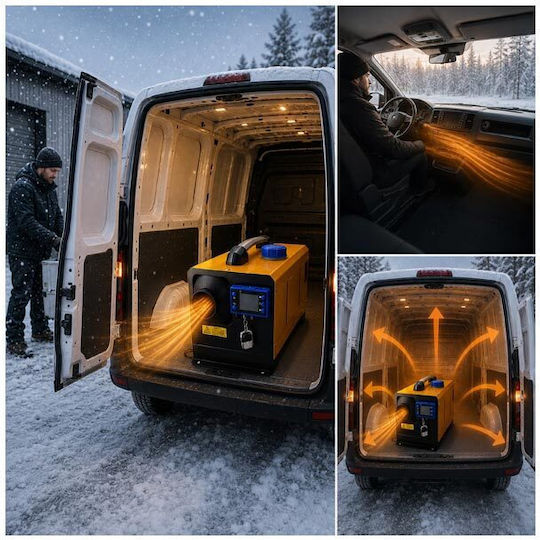 Автомобилен отоплител на масло 8 Kw 12/24v Bluetooth Дистанционно управление Parking Heater Aria Trade