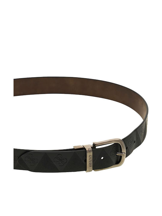 Guess Herren Gürtel Leder Schwarz