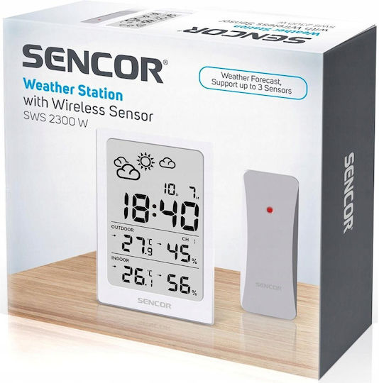 Sencor SWS 2300 W Kabellose Wetterstation Digital Tischplatte Weiße