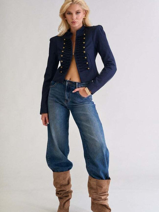 Decoro Decoro Damen Blazer Mit Dunkelblau