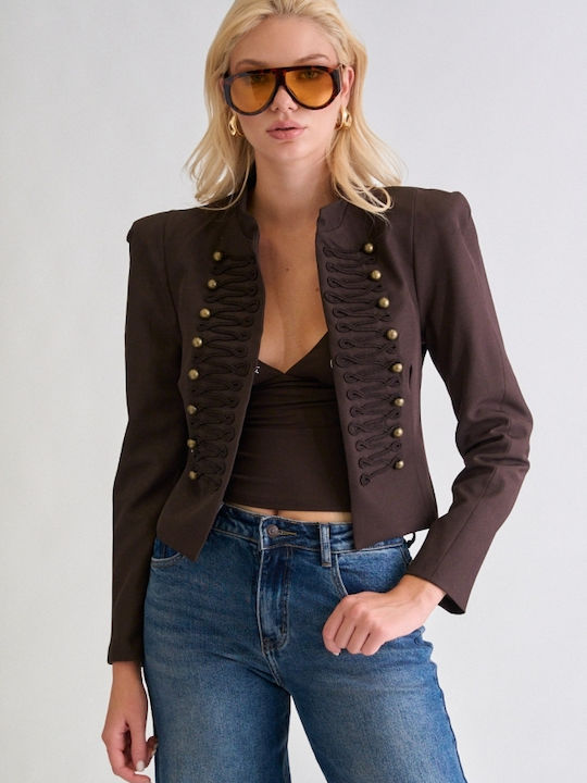 Decoro Women's Blazer Dark Brown