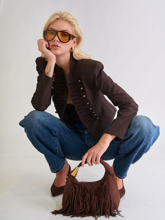 Decoro Women's Blazer Dark Brown
