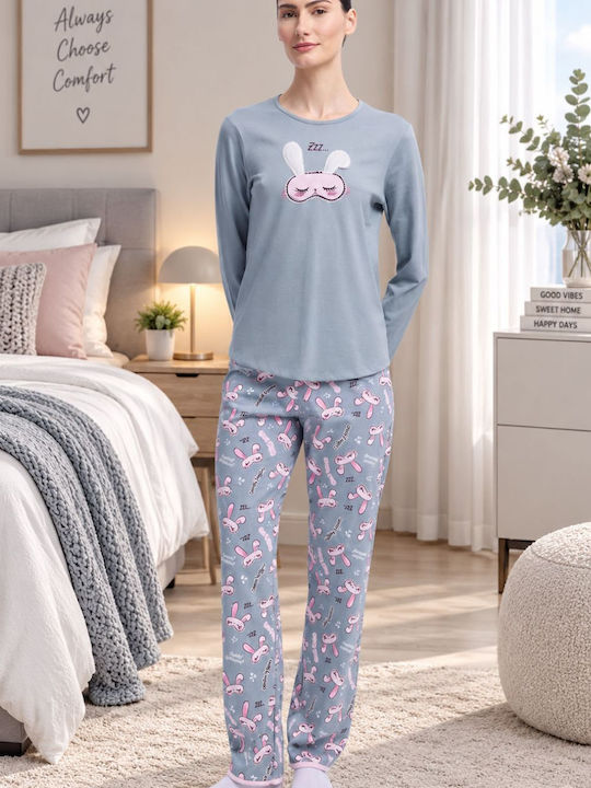 Minerva Set Pijamale De Damă De Iarnă Din Bumbac Minerva Set Pijamale De Damă De Iarnă Din Bumbac