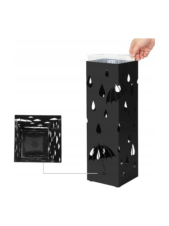 Leobert Regenschirmständer Metallisch Schwarze 15,5x15,5x19cm