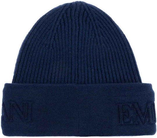 Unisex Beanie Strickmütze in Marineblau Farbe