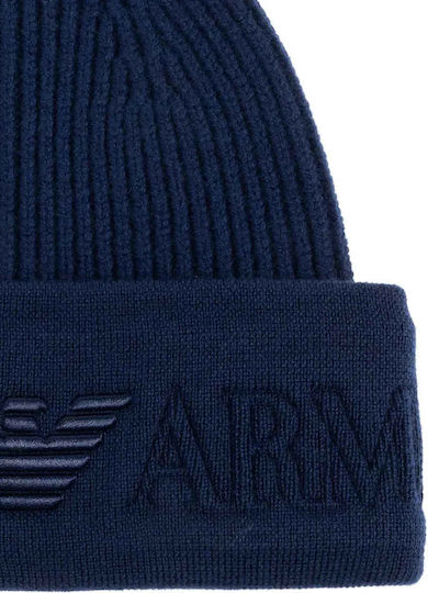 Unisex Beanie Strickmütze in Marineblau Farbe