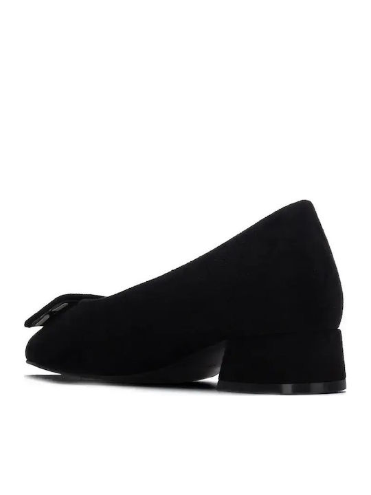 Suede Pumps Mit Mittelhohem Absatz Schwarz