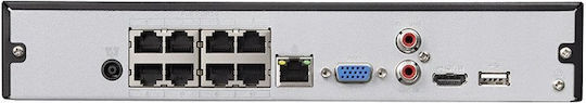 BCS BCS-L-NVR0801-4KE-8P(2L) NVR Устройство за запис с 8 канала и 4K резолюция