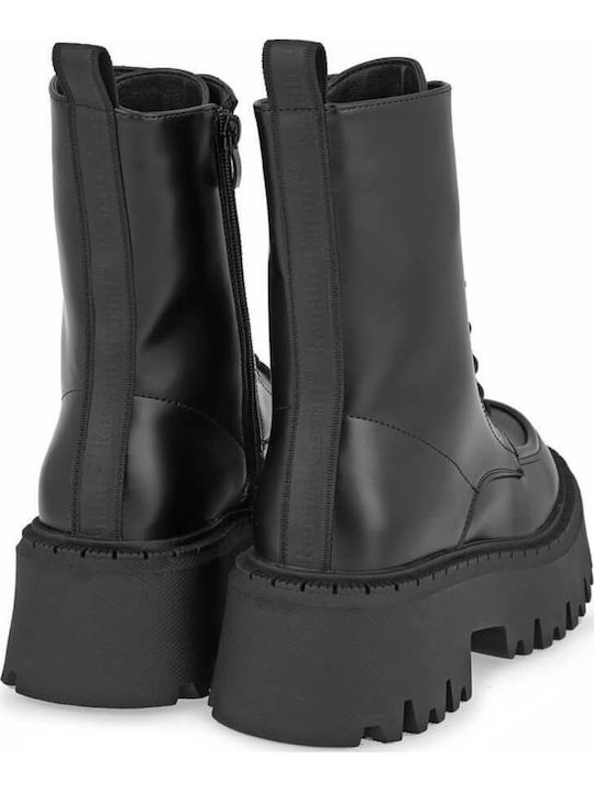 Stiefeletten Damen mit Mittelhohem Absatz Schwarz