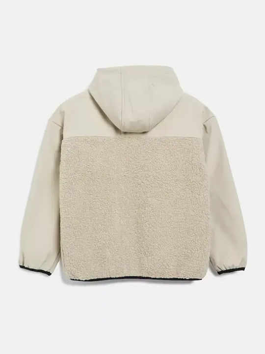 Kids Sports Jacket Short with Lining Beige