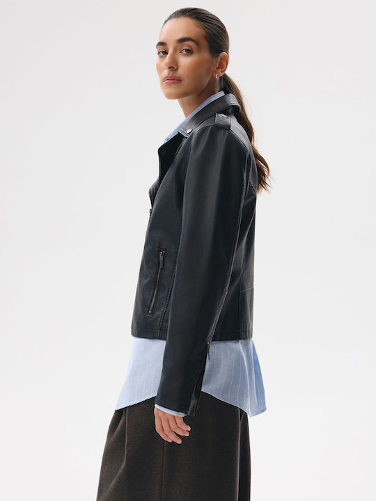 Lunika 264 Γυναικείο Biker Jacket Μαύρο