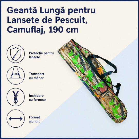 Lange Angelrutenkoffer Camouflage 190 Cm