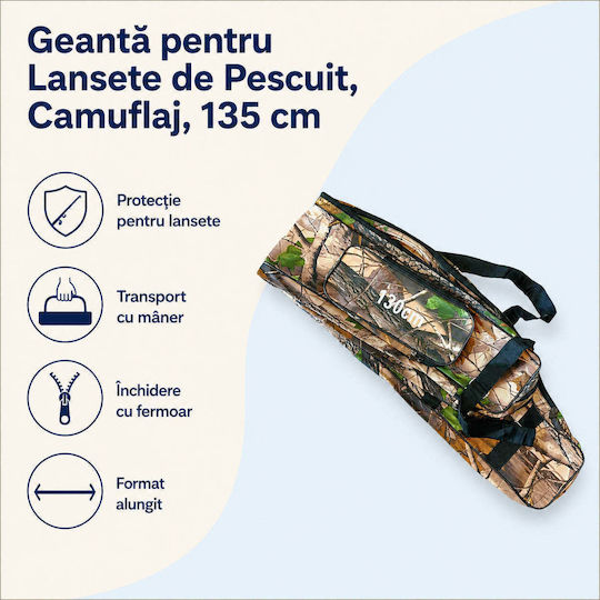 Fishing Rod Bag Camouflage 135 Cm