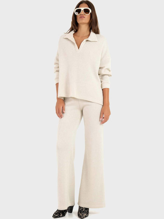 Women's Pantaloons with Elastic Ecru