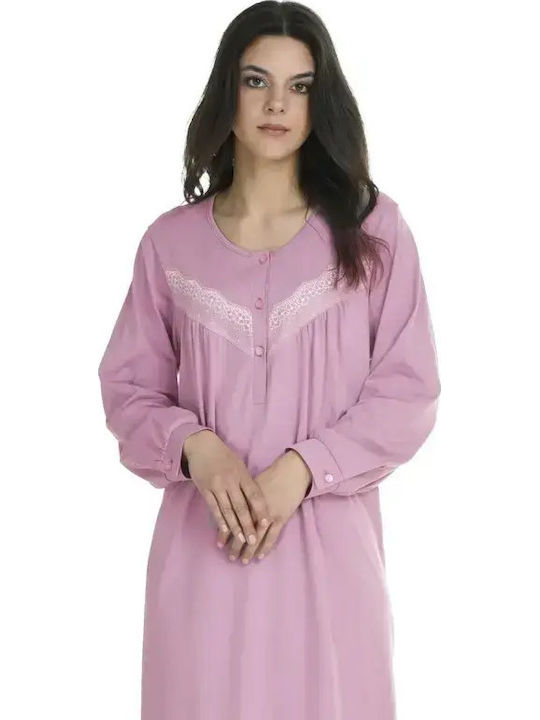 Primavera Winter Women's Nightgown Dusty Pink