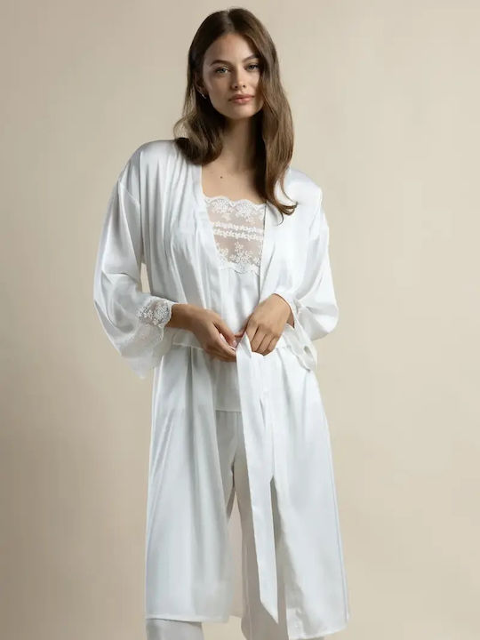 Admas Admas Winter Braut-Set Schlafanzug & Pyjamas für Damen Weiß