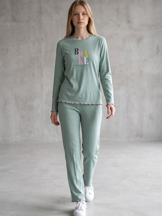 Minerva Winter Women's Pyjamas Set Khaki