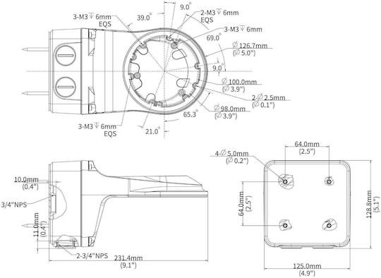 Genway Монтиране Куполни Камери Tr-jb07/wm03-g-in-v2 Uniview